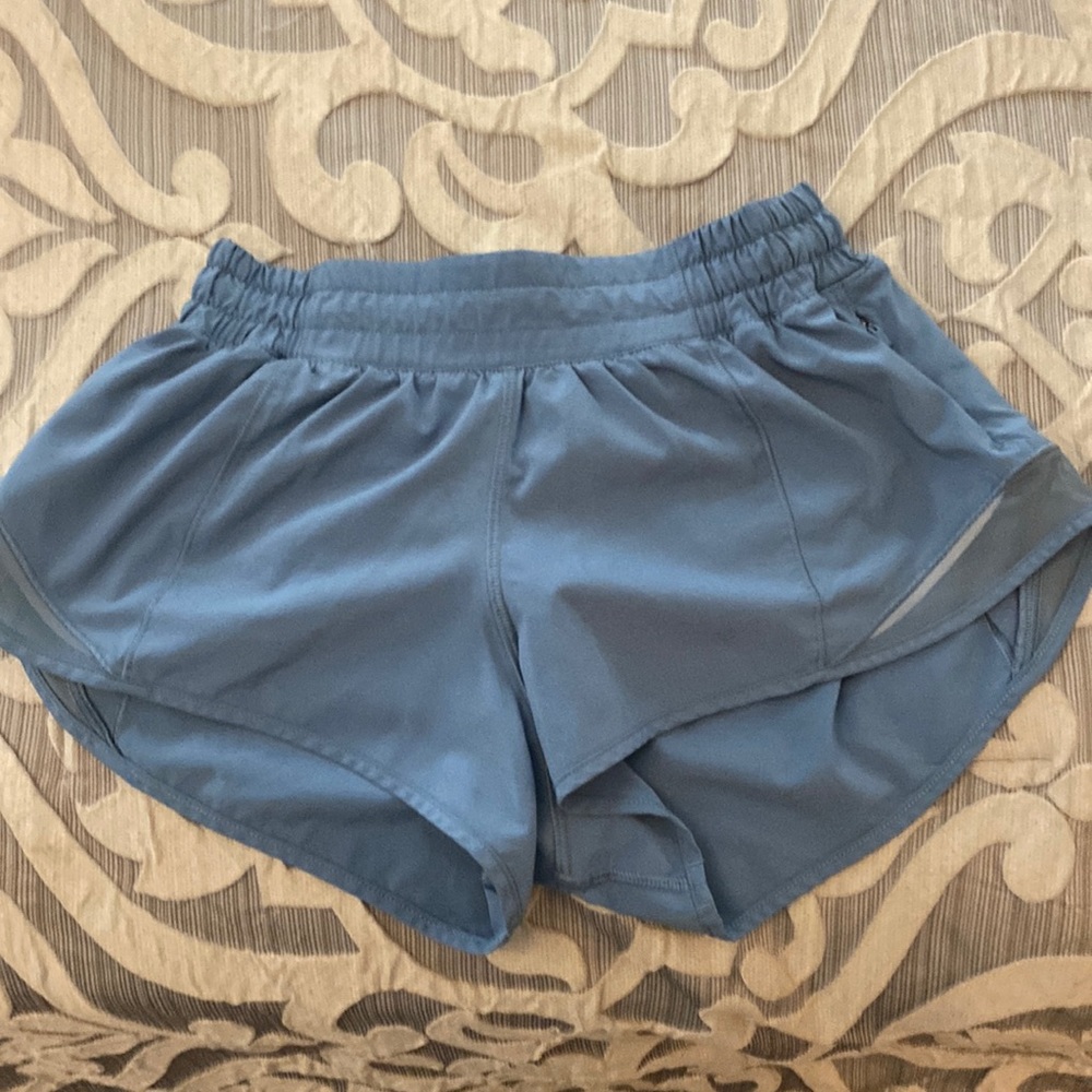 gray blue lululemon hotty shorts inseam 2.5